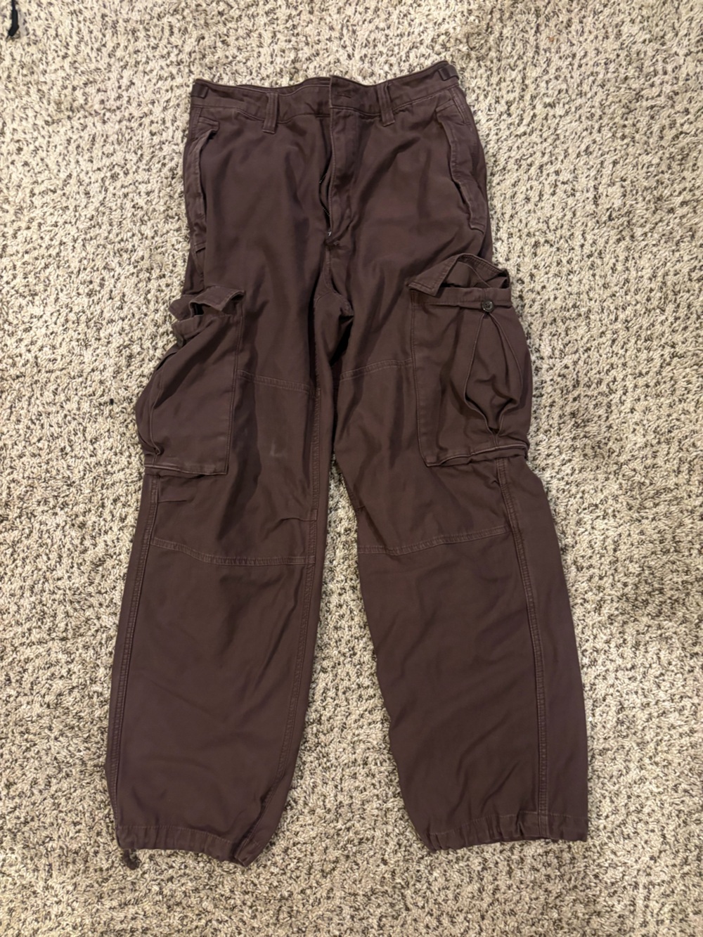 TNA Wide Leg Cargo Pants in Dark Brown